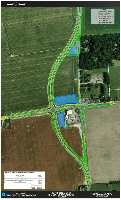 A view of the planned roundabout at the intersection of Route 16 and Route 30 that is currently in the design phase. SUBMITTED PHOTO